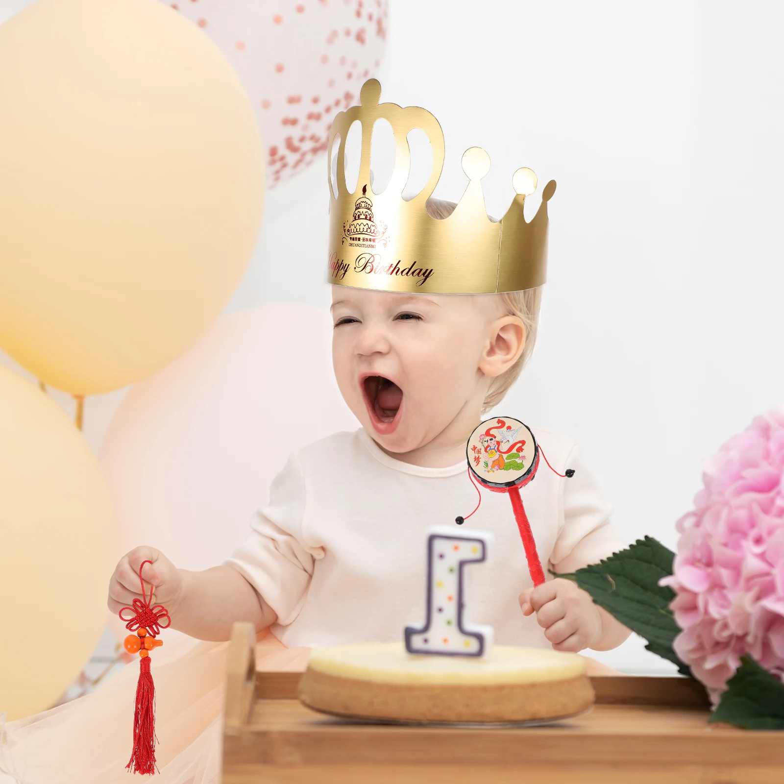 مجموعة واحدة من زينة عيد ميلاد الطفل على الطراز الصيني، هدية عيد ميلاد متينة للرضع، ديكور منزلي، هدية منزلية محظوظة