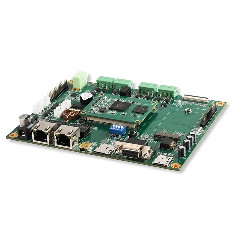 BoMaSAH3000 Nuvoton MA35D1 Core Board, Multi-core Heterogeneous, 17 Serial Ports, 4 CANFD, Dual Gigabit Ethernet, LCD MA35D16A88