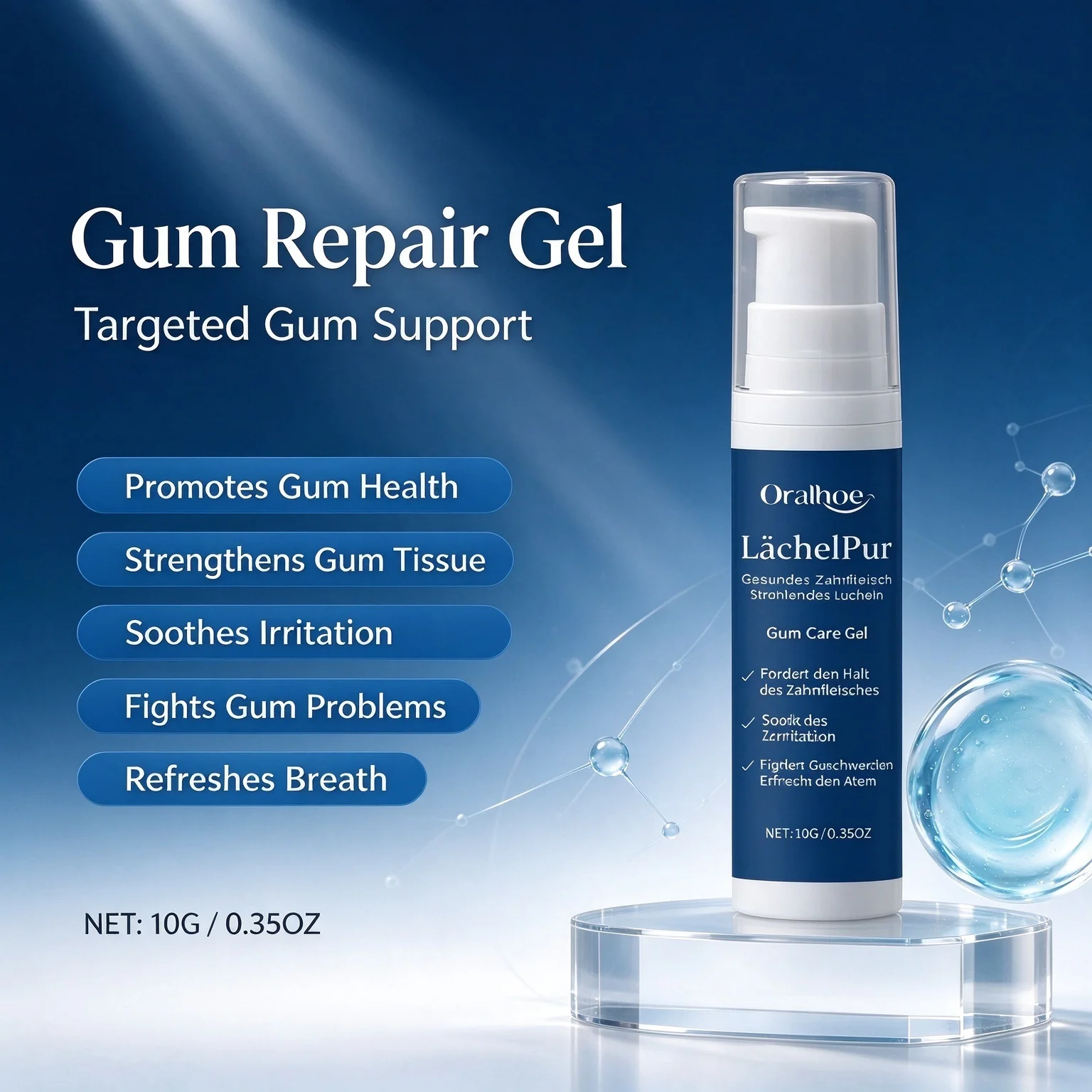 Rapid Gum Repair & Teeth Care Gel – Multi-Purpose Oral Serum for Tooth Sensitivity Stain and Tartar Removal and Deep Cleaning