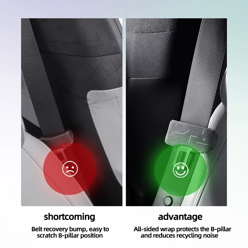 Apply to ZEEKR 001 X Alcantara seat belt sheath B-pillar scratch and collision protection interior products