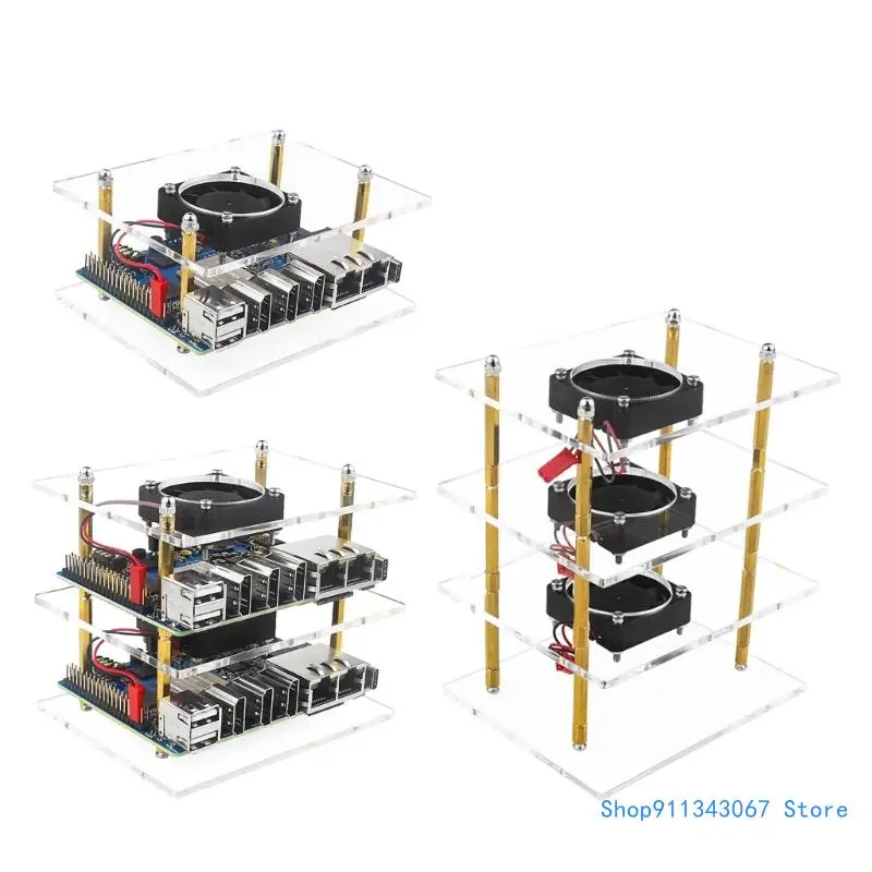 

Clear Acrylic Enclosure Case for OrangePi 5 Stay Cooland Protected Cover Drop shipping