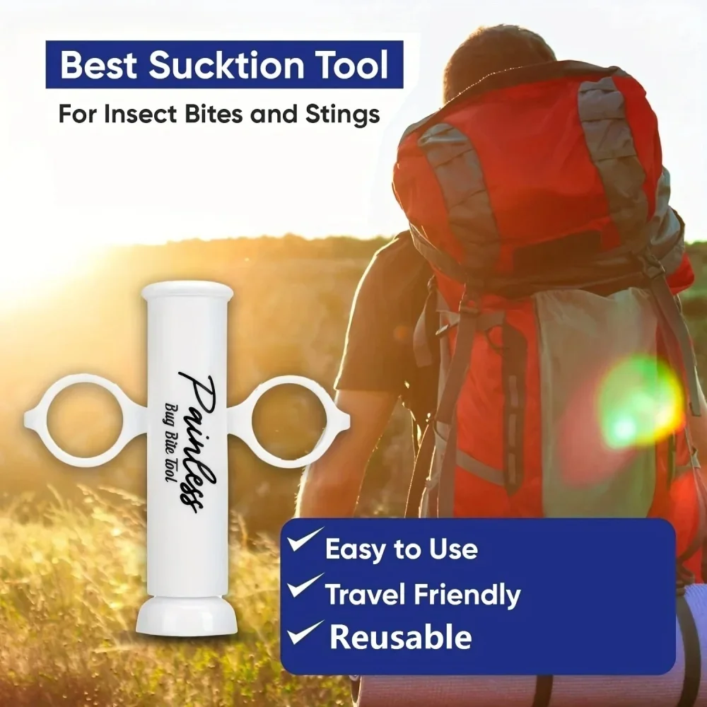 Vacuum Venom Extractor Natural Reduce Itch & Swell Suction Tool Outdoor Emergency Detox First Aid Kit Safety Tool Chemical Free