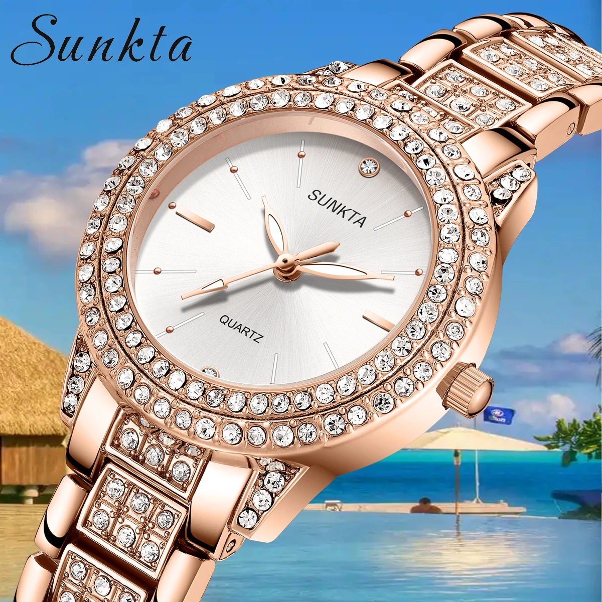 Sunkta Women Watch Women\'s Bracelet Watch Fashion Sport Waterproof Quartz Watches For Women Reloj Mujer