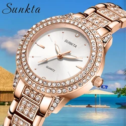 Sunkta Women Watch Women's Bracelet Watch Fashion Sport Waterproof Quartz Watches For Women Reloj Mujer