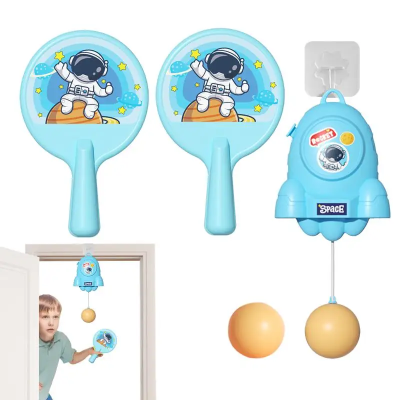 Table Tennis Trainer Set Ping Pong Exerciser Hangings Paddle Set Adjustable Hangings Table Tennis Trainer Set For Kids Children