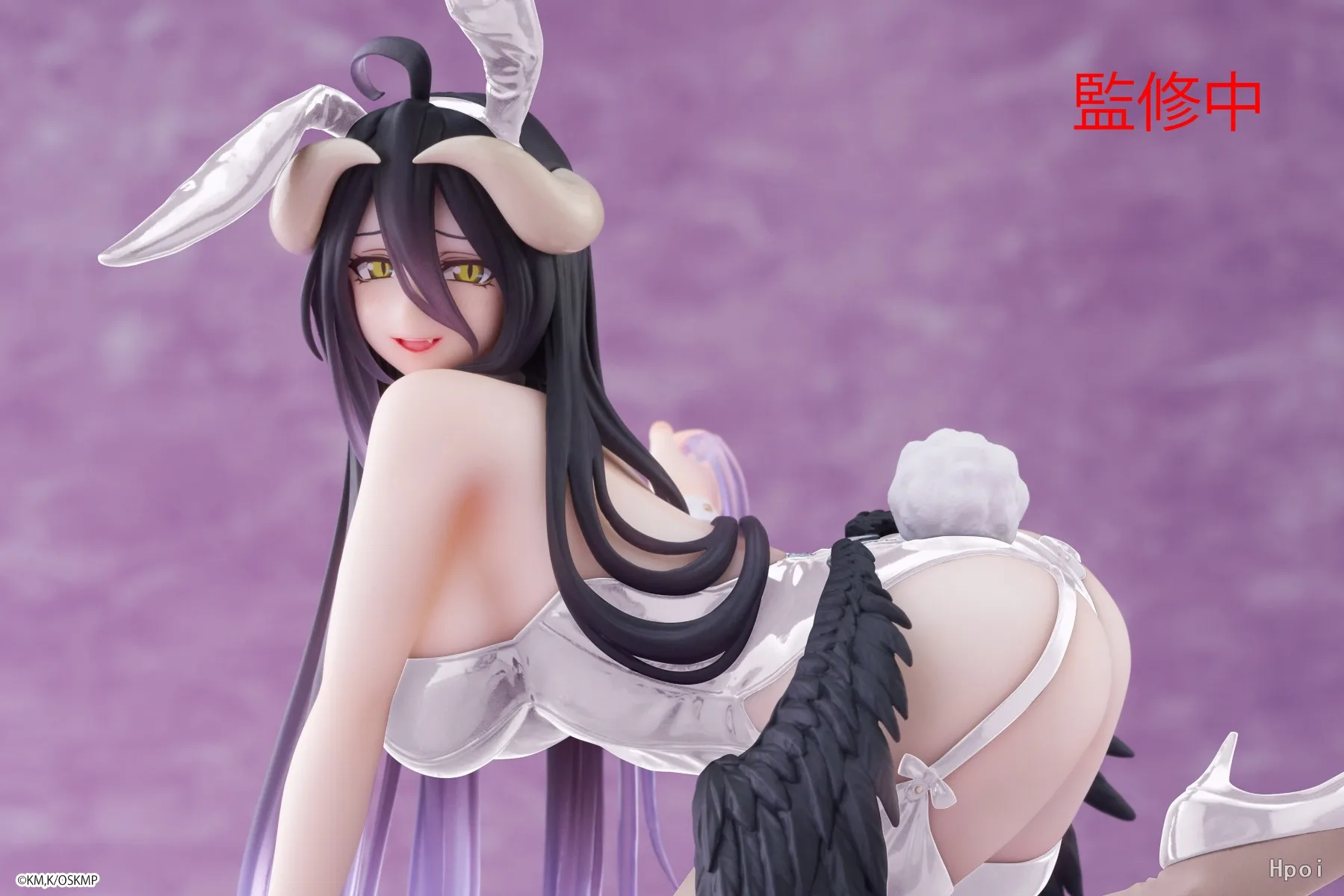 12CM Anime Overlord Albedo Figure Cute Table Pottery Bunny Girl Style Ver Kneeling Model Toy Doll Action Figure