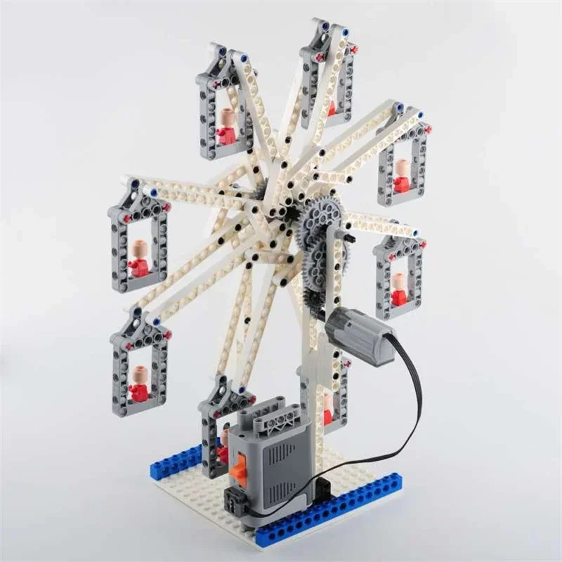 Nuevo Kit de ladrillos técnicos de noria eléctrica MOC, caja de batería AA, Motor 8881 M, funciones de potencia 8883, bloques de construcción DIY, regalos de juguete