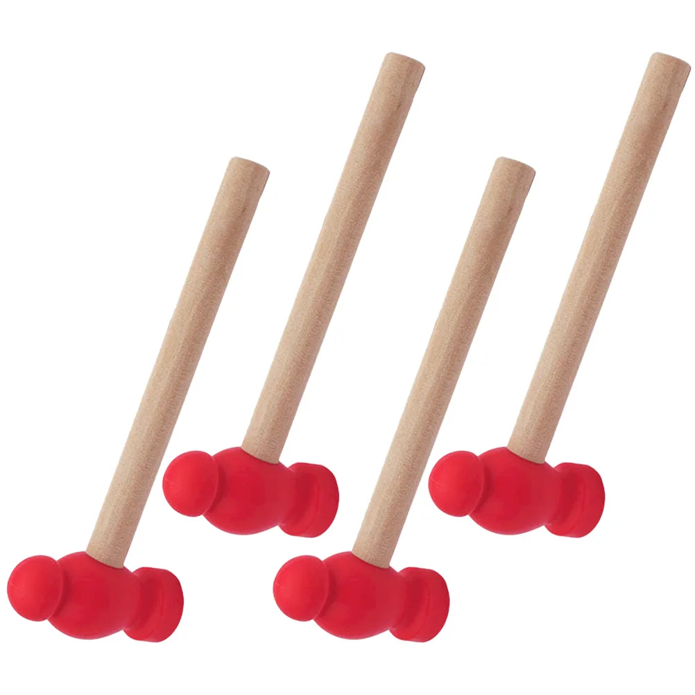 4 Pcs Children's Repair Tools Baby Toy Kids Construction Toys Hammer Puzzle Hammering Hammers Childrens Wooden Pounding