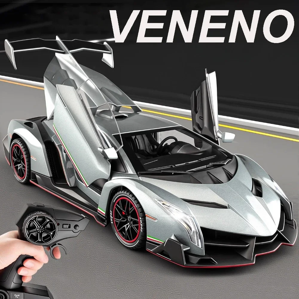 1:24 Veneno LX570 Car Model Toy Alloy Body Music Light High Simulation Telecar Models Exquisite Interior Vehicles Hobby Gifts