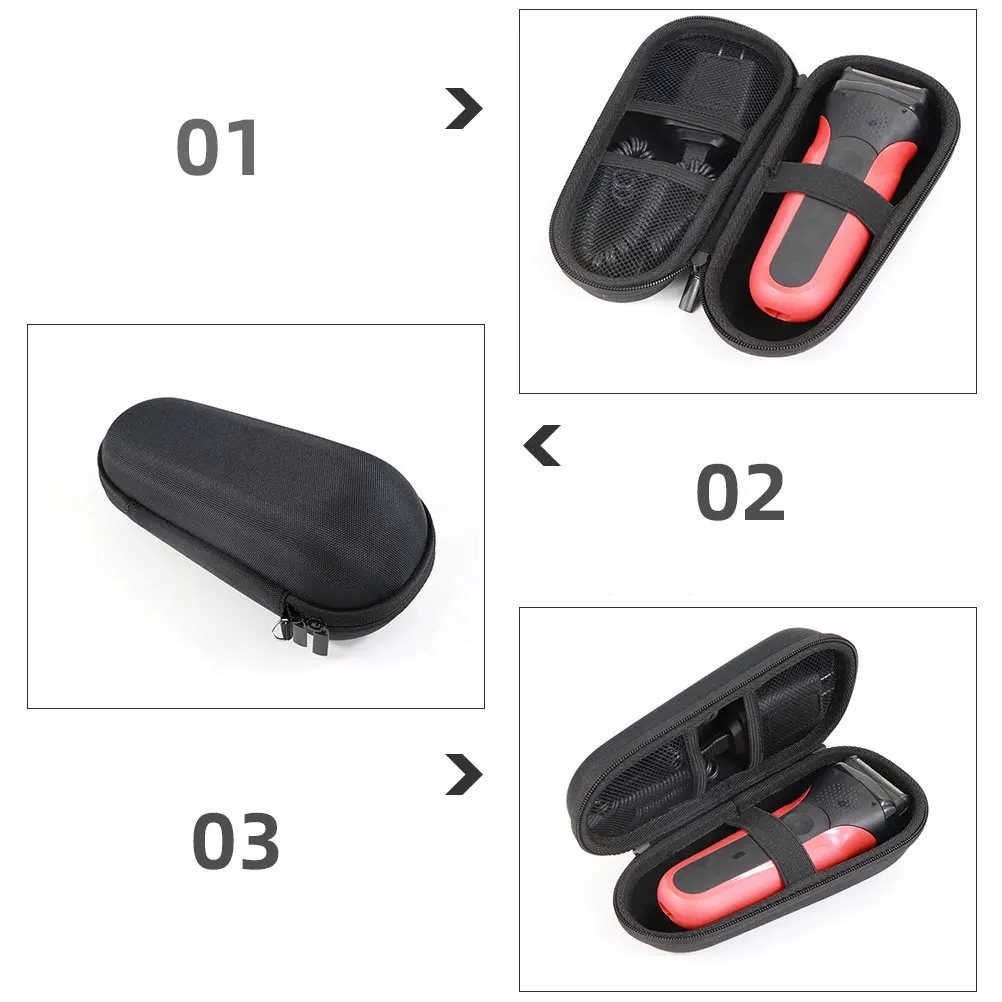 

Portable EVA Oxford Hair Clipper Storage Bag Compact Waterproof Shockproof Travel Tote Organizer for Shaver Men Women
