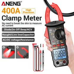 ANENG ST180 4000 Conti Multimetro Digitale di Corrente CA Pinza Amperometro Tester di Tensione Auto Amp Hz Capacità NCV Ohm Strumento