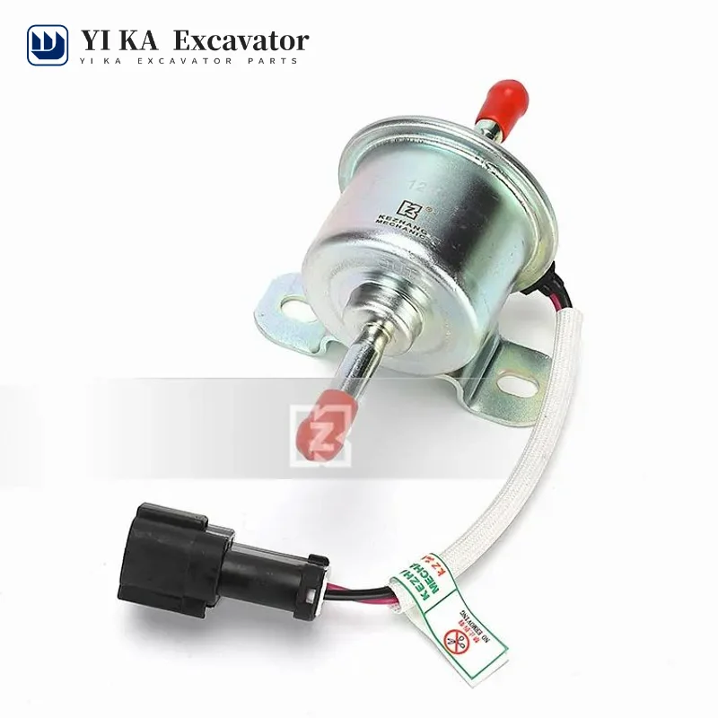 For Yangma/Daewoo excavator electronic fuel pump (black plug 12V) DH60 55 80 4D84 external fuel pump