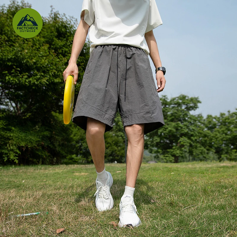 FACTCHECK High Quality EU US Size Men Summer Waterproof Ice Silk Shorts, Retro Style Loose Wide Leg 5-inch Casual Sports Shorts