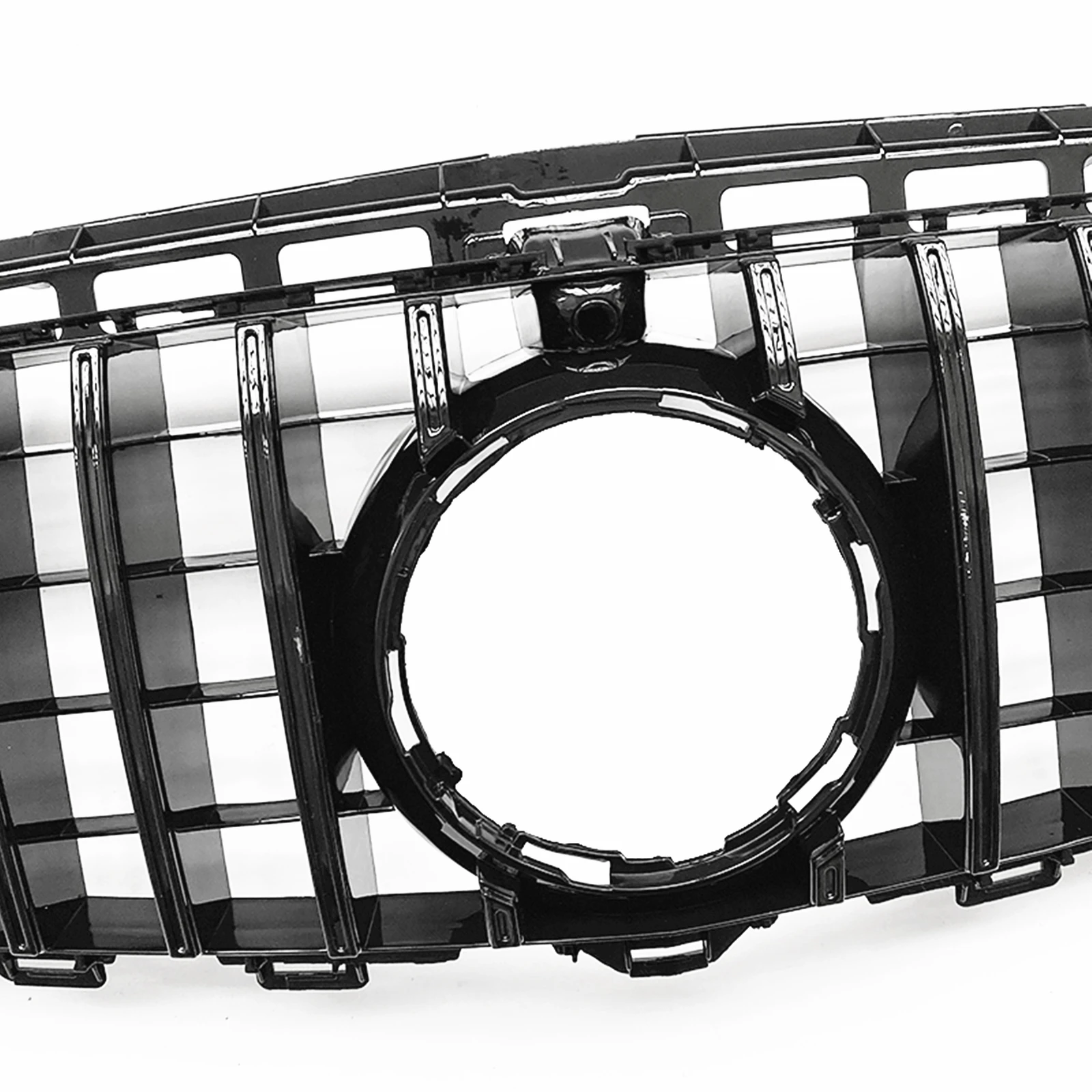 GT-R Style Grill Upper Grille For Mercedes-Benz E Class W213 2016-2020 E200 E250 E300 Black/Silver Front Bumper Hood Mesh Grid