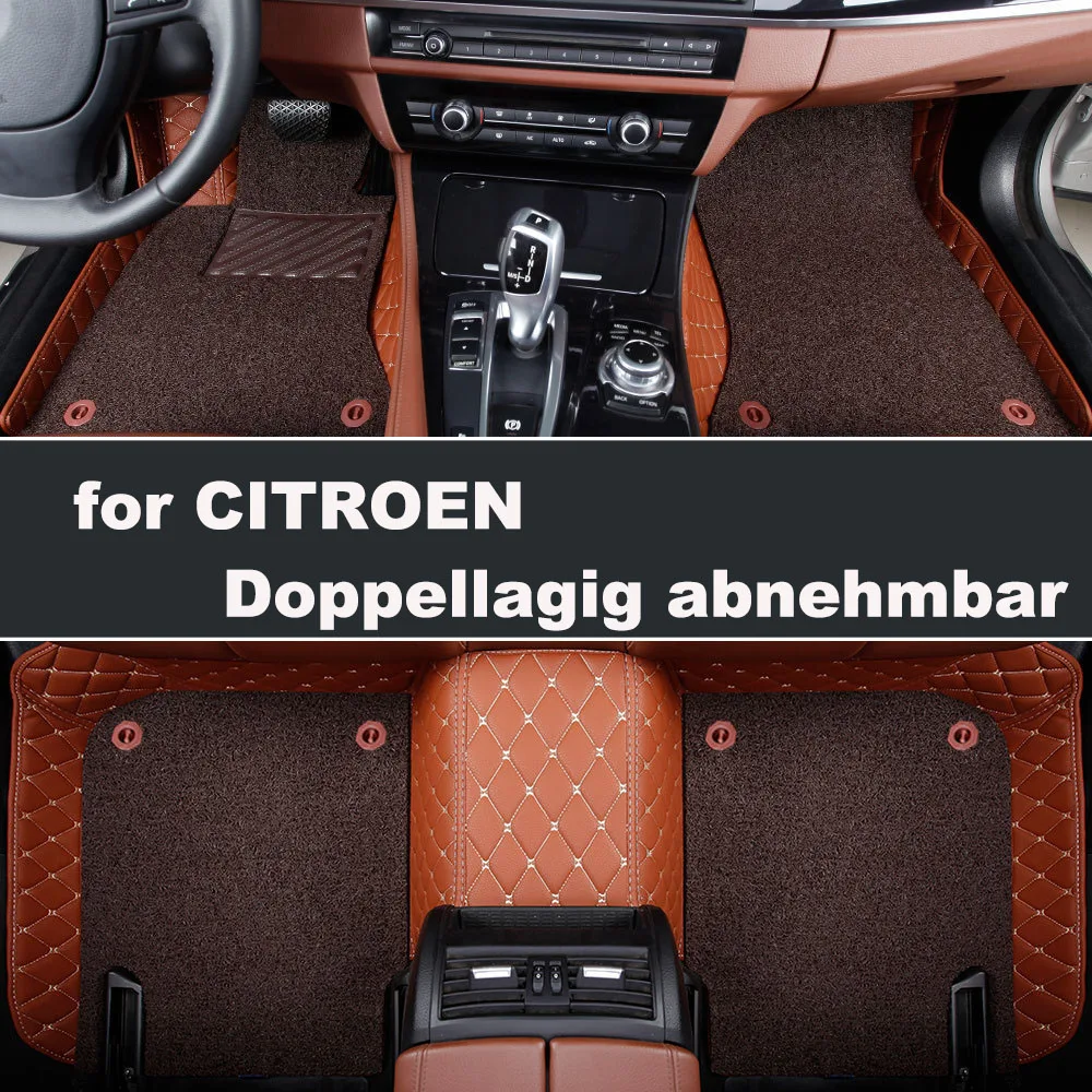 All Season Customized Full Coverage for CITROEN BX Xantia C1 Berlingo C4 AIRCROSS  Double Iayer Car Floor Mats