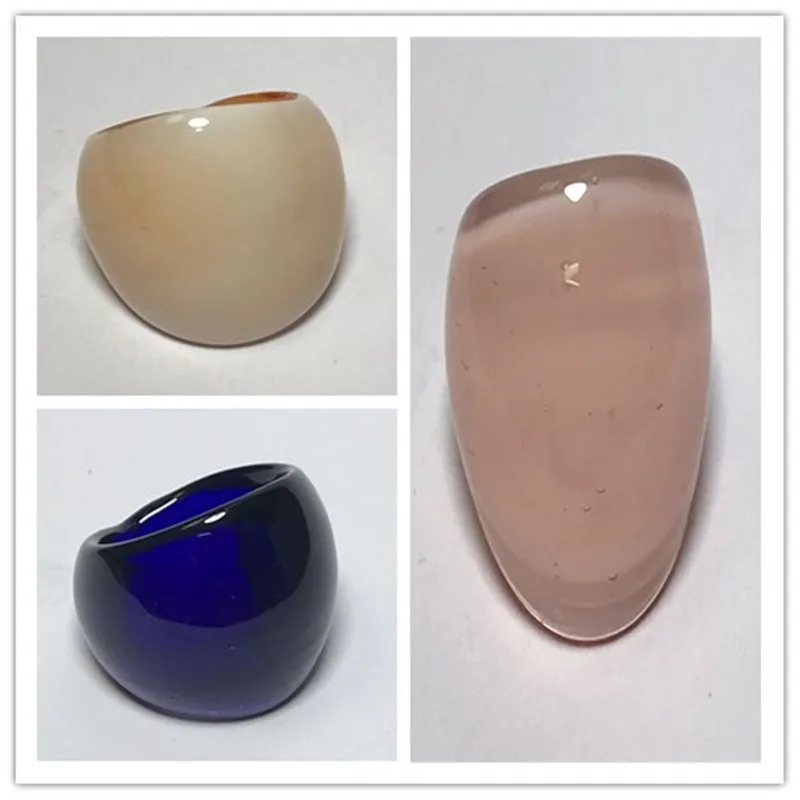 Fashion Jewelry Handmade For Women Retro Style Murano Glass Liuli  3 Colors Finger Rings