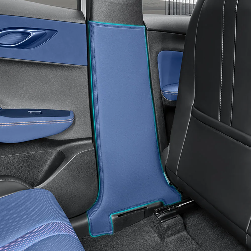 For BYD Seagull Dolphin Mini Surf Thickened B-pillar Protective Pad Interior Supplies Center Pillar Leather Protective Sticker