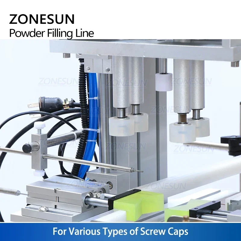 ZONESUN Automatic Production Line  Auger Ground Dry Amber Milk Powder Filling Capping Bottle Can Labeling Machine