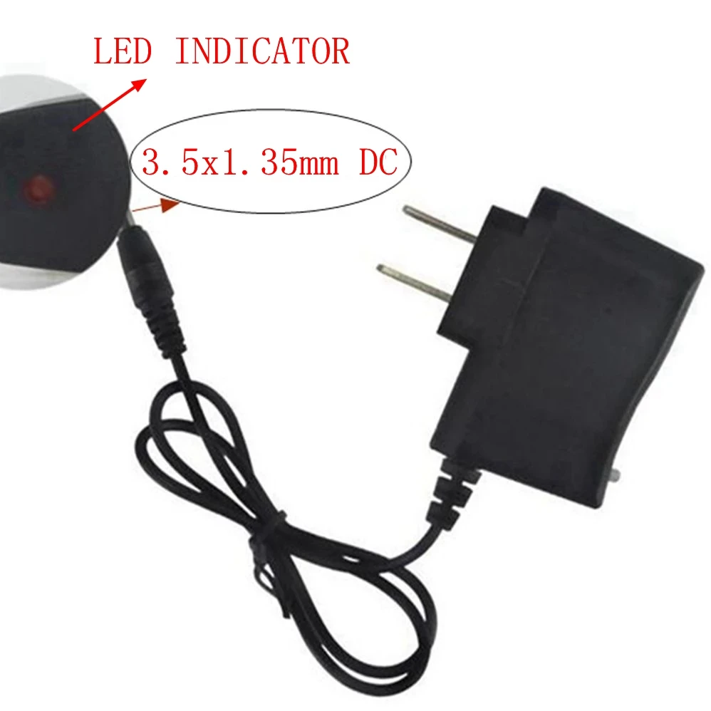 Caricabatterie ca da 3.5mm adattatore di alimentazione per caricabatterie da parete universale EU US Plug DC4.2V 500mA per torcia a batteria 18650