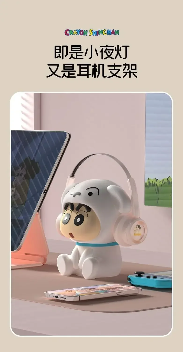2026@Crayon Shin – Neue Tipp-Nachtlampe mit sanftem Licht, niedlich, augenschonend, für Schlafzimmer, Nachttisch, aufladbar, kleines Nachtlicht, Geburtstagsgeschenk – Detail 7