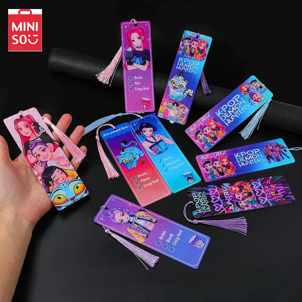 

Kpop "Demon Hunters" Acrylic Bookmarks with Tassels - Colorful Idol & Cartoon Designs, Durable Page Markers for Kpop Fans.