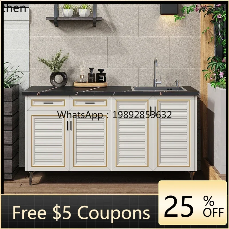 

ZZ aluminum alloy outdoor wash basin integrated cabinet outdoor balcony courtyard locker wash basin