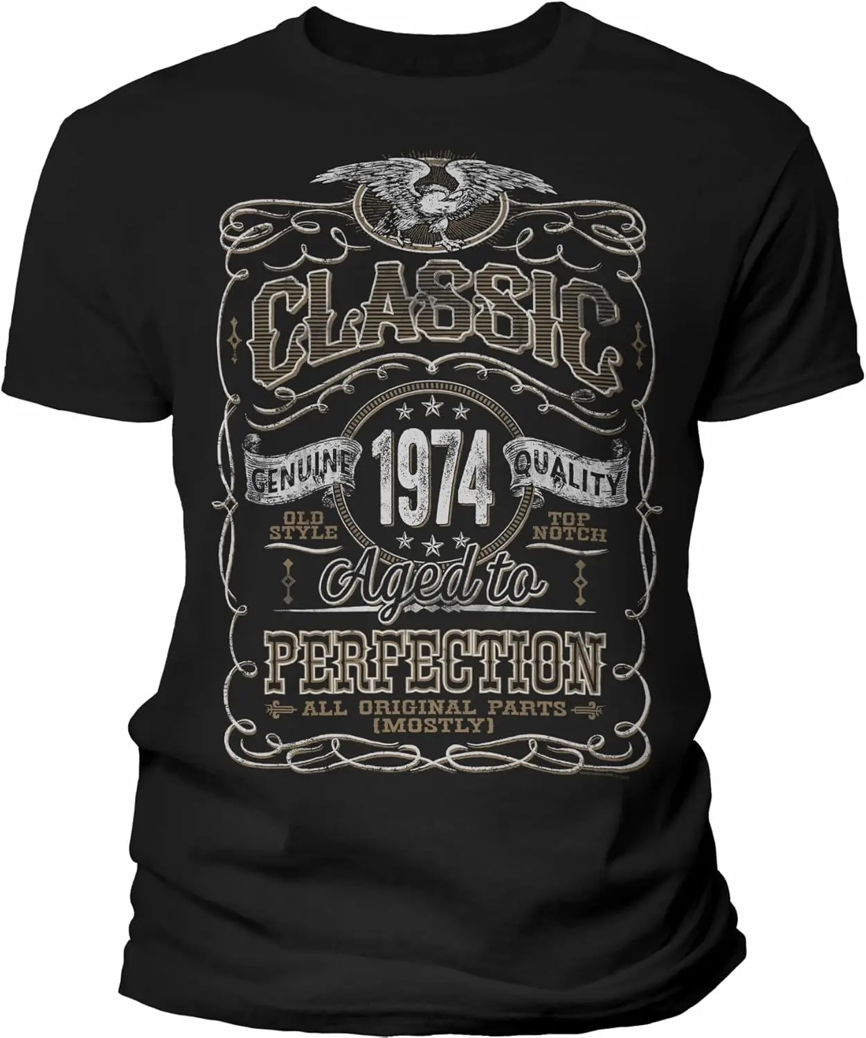 50th Birthday Gift Shirt for Men - Classic 1974 Aged to Perfection - 50th Birthday Gift