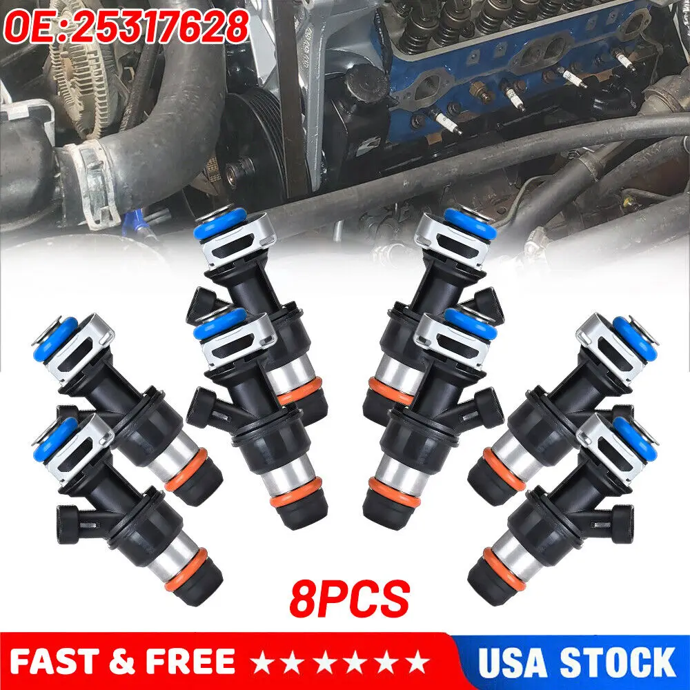 

8x Fuel Injector For 2000-2006 Silverado 1500 Chevy Tahoe/Suburban 4.8L/5.3L