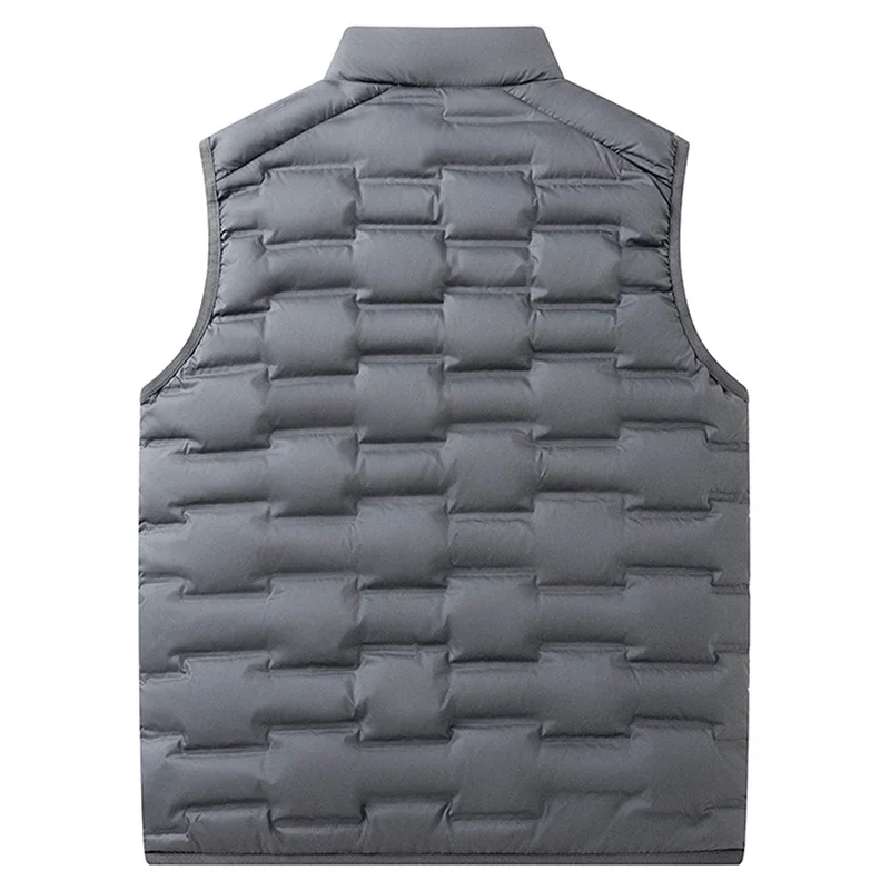 Sleeveless White Duck Down Coat Man Winter Warm Windproof Stand Collar Padded Down Vest Man Ultralight Waterproof Waistcoat Male