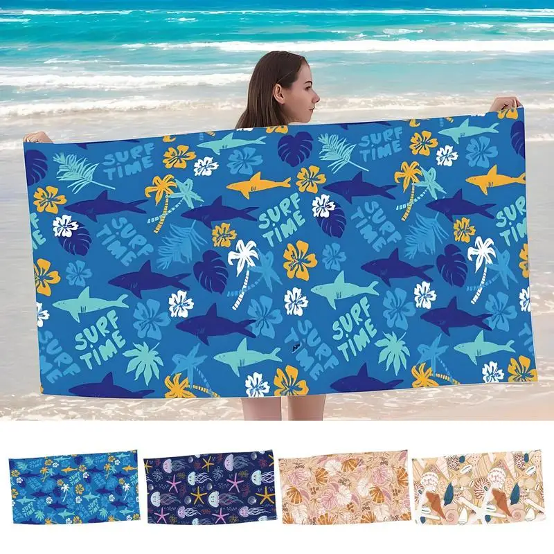 

Пляжный коврик из микрофибры, пляжные полотенца, защита от песка, быстросохнущее одеяло для бассейна для взрослых и детей 140x70 см