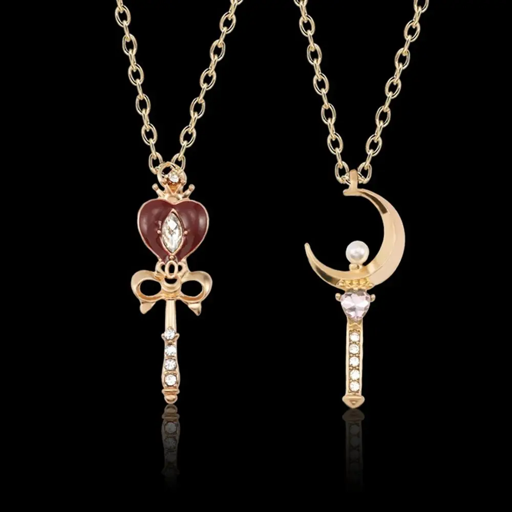 

Anime For Sailor Moon Loving Magic Wand Crystal Cosplay Pendant Necklace Girl Accessories Cute Cosplay Props Necklace