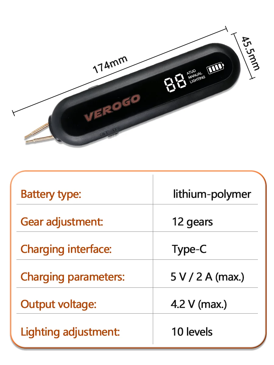 Handheld Battery Spot Welder Kit with LED Lighting Nickel Strips 12-Level Power Adjustment for Welding Nickel Sheets Iron Sheets