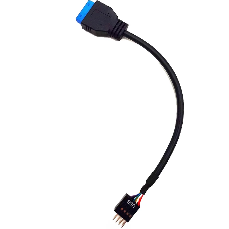 

Motherboard USB 3.0 20/19Pin Female To USB 2.0 9P Male Adapter Cable Black 20cm