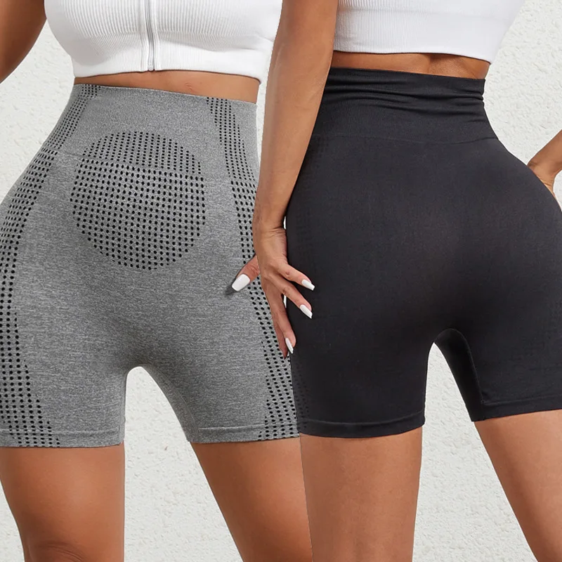 

Mandylandy Hip Lift Спортивные штаны для йоги телесного цвета Обтягивающие шорты для бега для бодибилдинга Женские спортивные шорты для йоги Велосипедные леггинсы