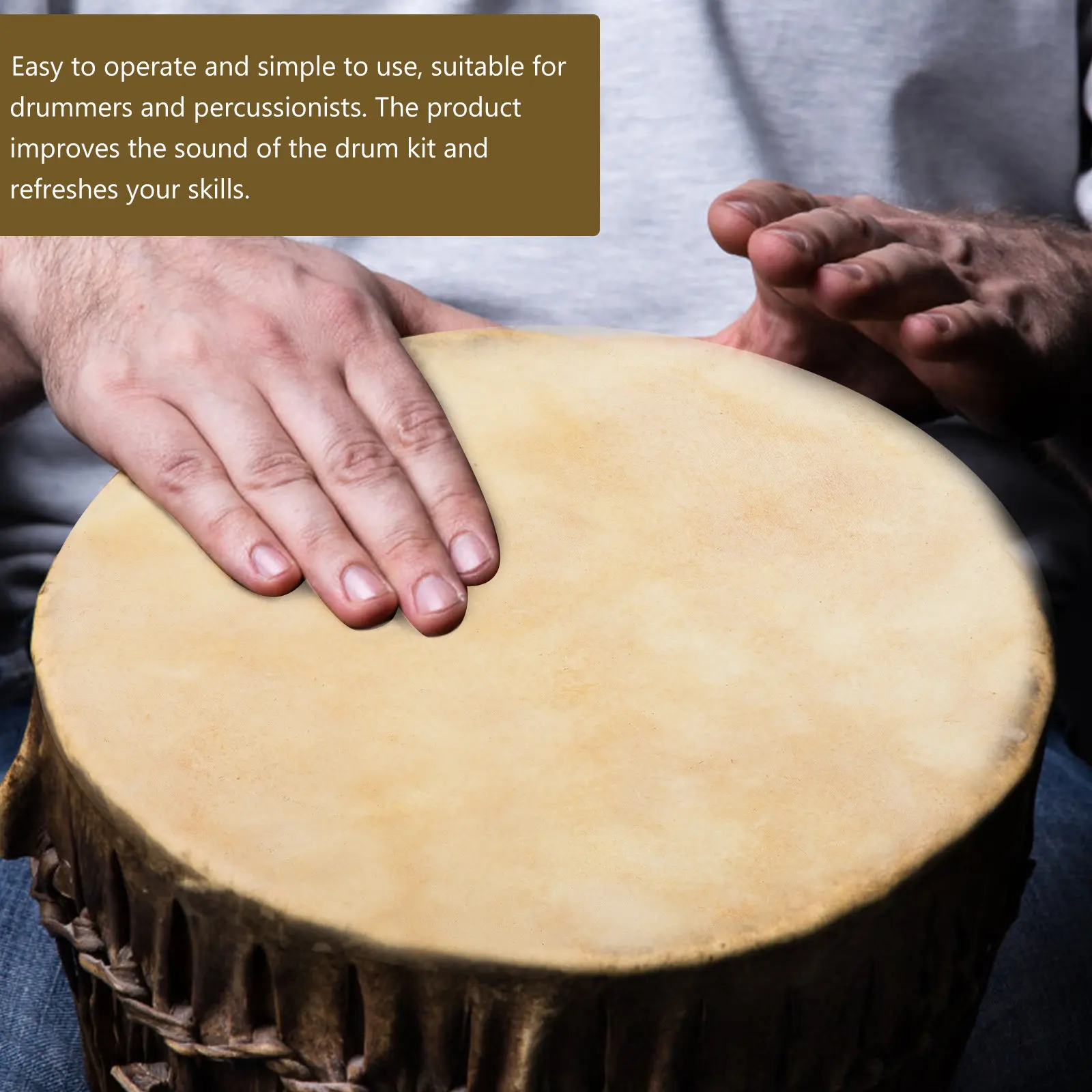 

2 шт. высококачественные сменные чехлы для африканских барабанов, снижающие вибрацию, для сохранения естественного звука, запчасти для музыкальных инструментов