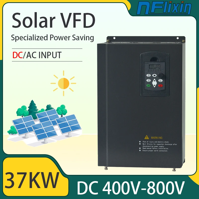 380V 37KW/45KW/55KW Solar Frequency VFD Variable Frequency Drive Converter for Pump Motor Speed Control Frequency Inverter