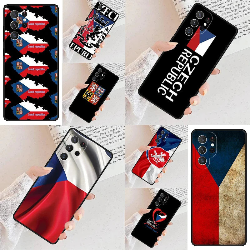 Czech Republic Flag Cell Phone Case for Samsung Galaxy S26 Ultra S25 S24 S23 S22 S21 S20 Note10 Cover