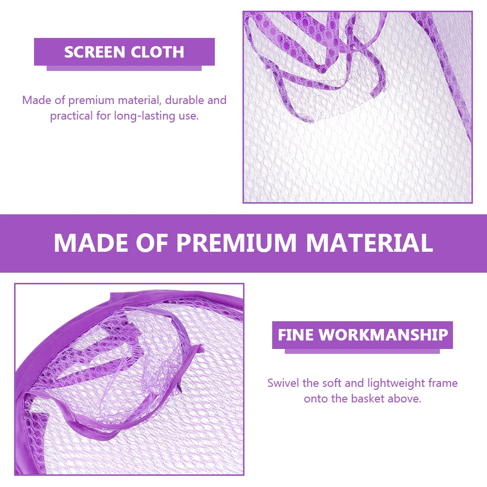 

2Pcs Foldable Clothes Basket Laundry Hamper Mesh Storage Organizer for Home Dorm Nursery Mesh Laundry Hamper