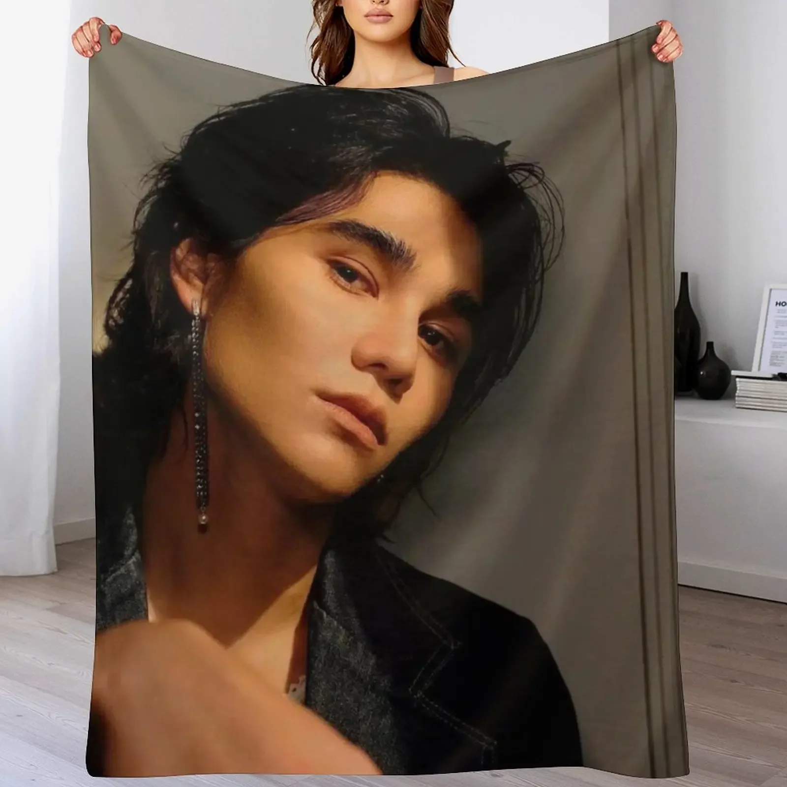 Wuju bakery Sexy Black And White Jeff Satur Saturdayss favourite boy BL SERIES star actor thai asian cutie pie Throw Blanket