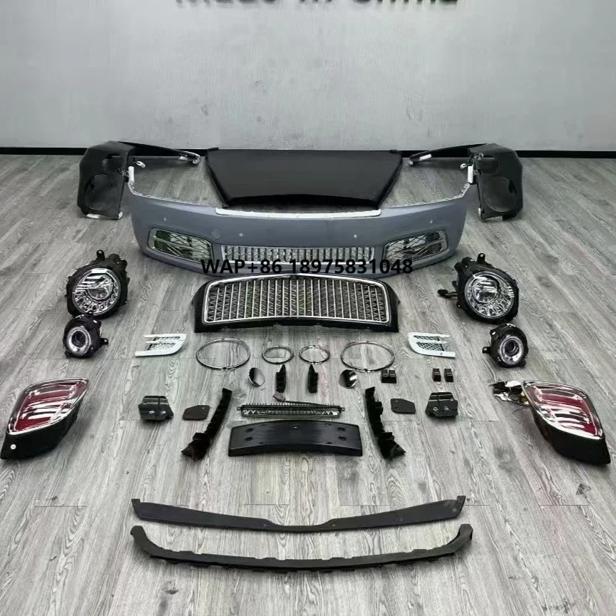 New Front and Rear Bumper Body Kits for 2011-2016 for Mulsanne (2024 Model) Screw-On Retrofit/Upgrade Kit