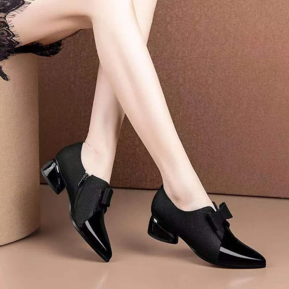 New Sapatos Femininos Women\'s Pointed Toe Multicolor High Quality Slip-on High Heels Ladies Office High Heels Ladies Dress Shoes