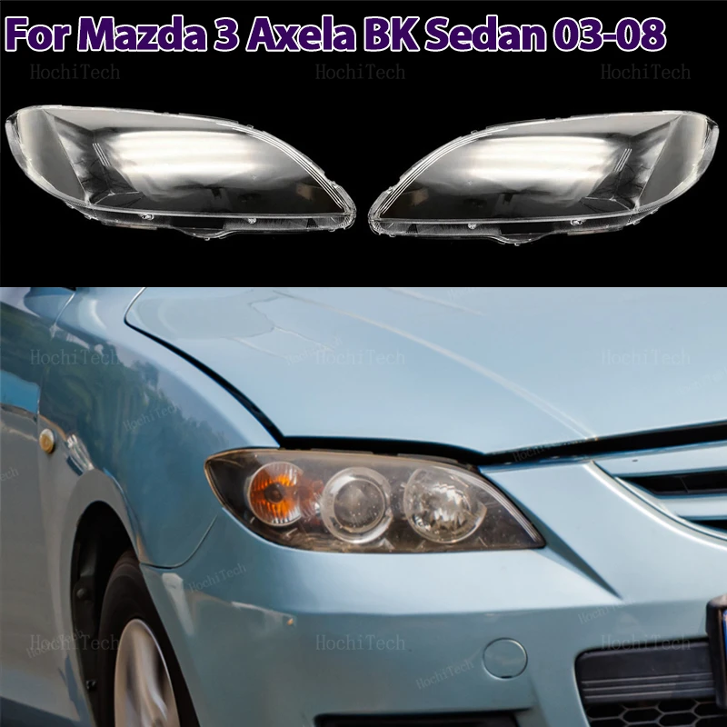 

Headlight Lampshade Transparent Headlight Lens Left and Right Lampshade Protective Cover For Mazda 3 Mazda3 Axela BK Sedan 03-08