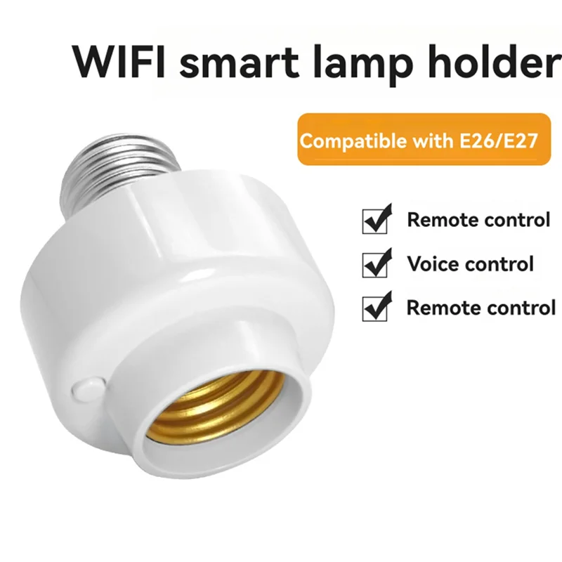BMBY-Wifi E26 E27 Smart Wiring-Free Lamp Holder App Remote Control Timer Support Alexa/Google Home And Other Voice Control