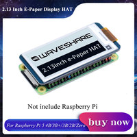 2.13inch E-Paper Eink Display Screen Extension HAT Starter Kit for RPI Raspberry Pi 0 Zero 2 W WH 2W 3 Model B 4 RPI 5