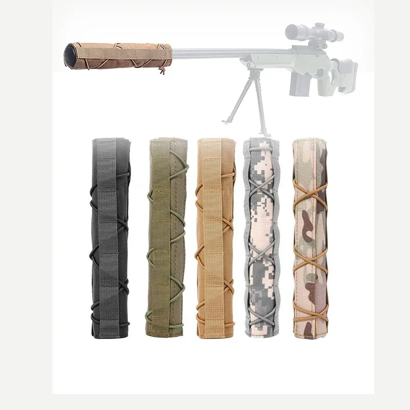 22cm Tactical Outdoor Airsoft Suppressor Cover Camouflage Airsoft Silencer Wrap Protective Case Barrel For Hunting Shooting