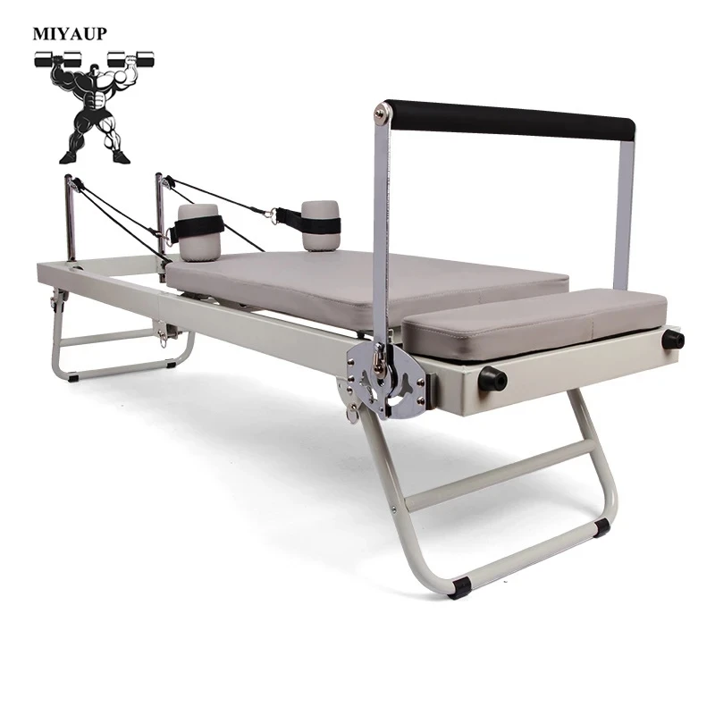 MIYAUP Luxury Non-slip Pilates Reformers With Box White Studio With Best Metal Spring Pilates Core Bed