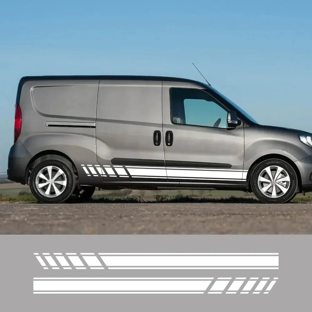 Adesivos para carro, 2 peças, para fiat doblo cargo panorama, vauxhall, opel combo, van, gráficos, decalques de vinil, acessórios de tuning automotivo