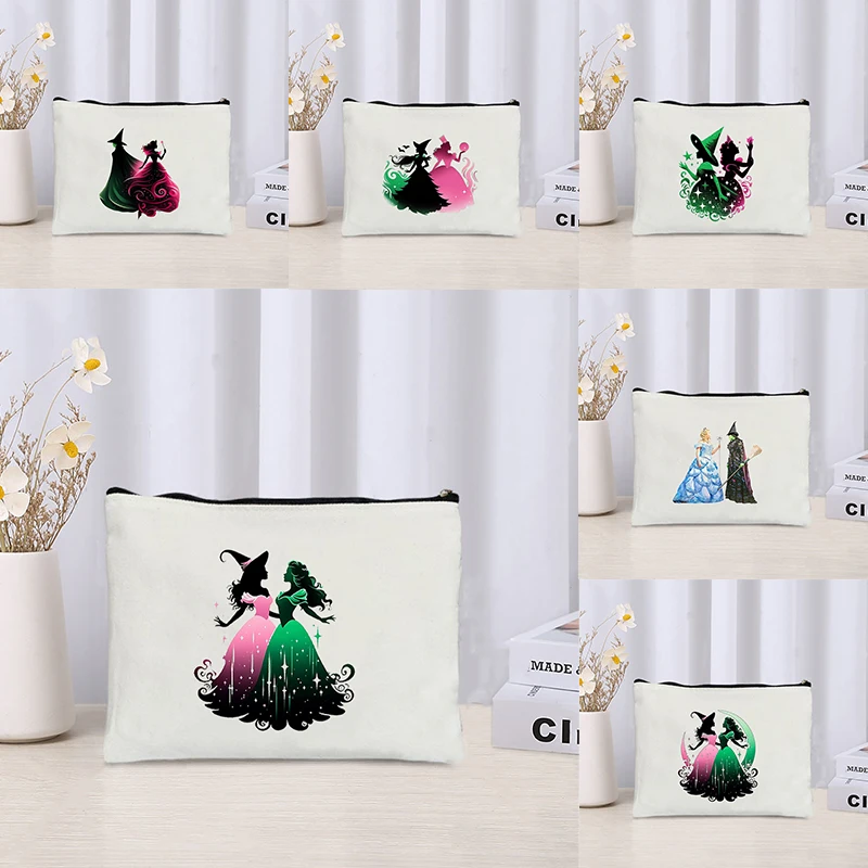 Wicked The Musical Canvas Toiletry Pouch Glinda Elphaba Inspired Musical Lover Gifts Cosmetic Bag Musical Theater Fans Gift