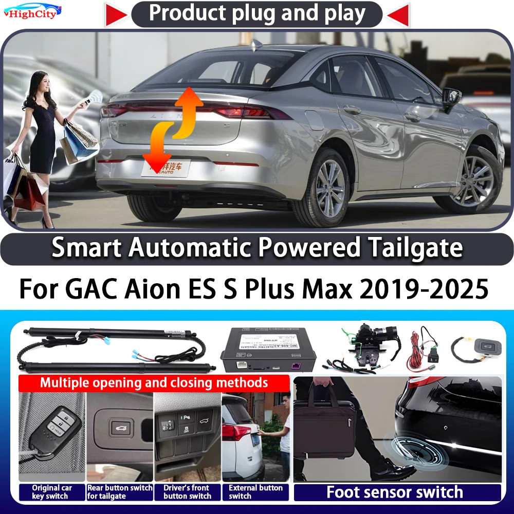 

For GAC Aion ES S Plus Max 2019-2025 Smart Automatic Powered Tailgate Key Control Trunk Lift Close Kit Electric Power Tailgate