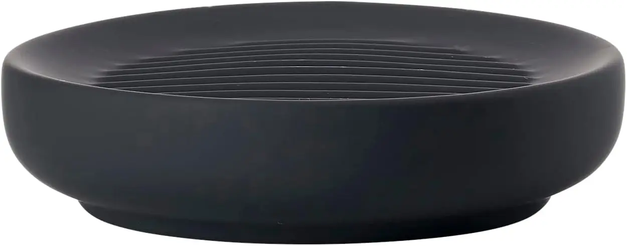 

Nova Porcelain Soap Dish with Sophisticated Simplicity Soft Touch Coating - Elevate Your Bathroom Décor, Practical